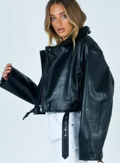 Princess Polly Staten Island Jacket  Black Best
