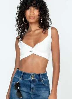 Princess Polly Stause Top White New