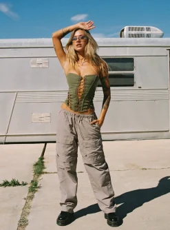 Princess Polly Stefanni Cargo Pants  Beige Clearance