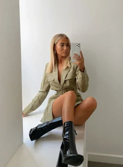 Princess Polly Steinway Mini Dress  Green Sale