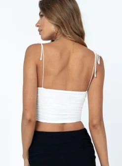 Princess Polly Stephano Top  White Cheap