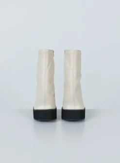 Princess Polly Stillwater Platform Boots  Cream Cheap