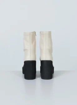 Princess Polly Stillwater Platform Boots  Cream Cheap
