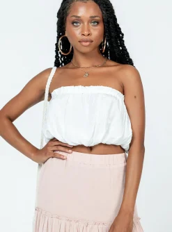 Princess Polly Stockard Strapless Top  White Store