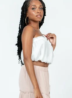 Princess Polly Stockard Strapless Top  White Store
