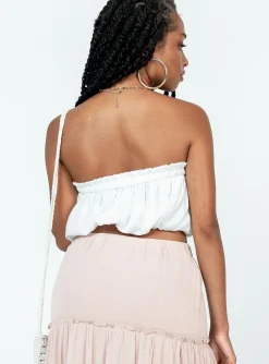 Princess Polly Stockard Strapless Top  White Store