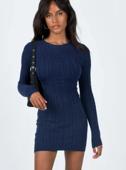 Princess Polly Strait Sweater Dress  Navy Store
