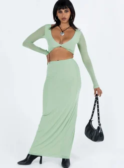 Princess Polly Strand Set  Green Hot