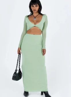 Princess Polly Strand Set  Green Hot