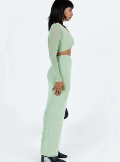 Princess Polly Strand Set  Green Hot