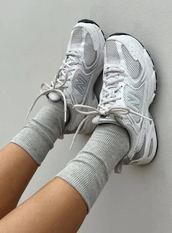 Princess Polly Strand Socks  Grey Fashion
