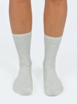 Princess Polly Strand Socks  Grey Fashion