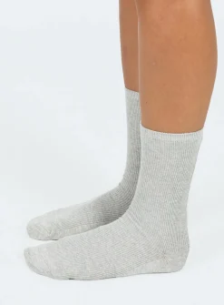 Princess Polly Strand Socks  Grey Fashion