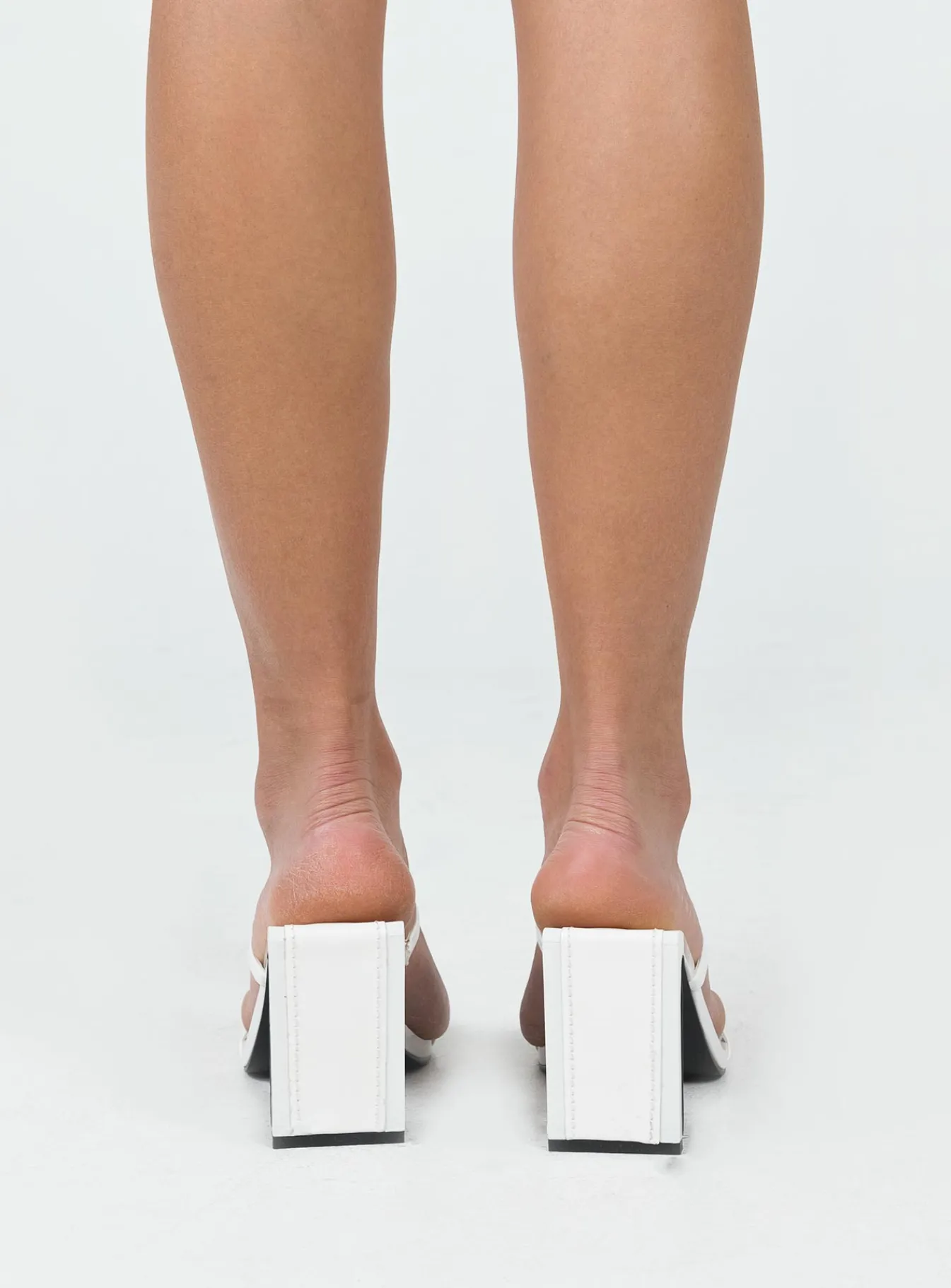 Princess Polly Stratford Heels White Clearance