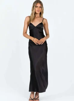 Princess Polly Stravo Maxi Dress  Black Hot