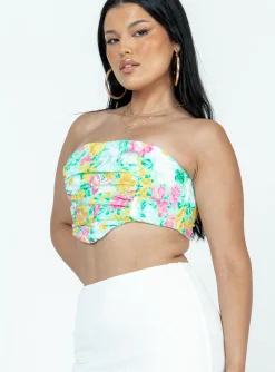 Princess Polly Stretford Strapless Top  Multi Hot