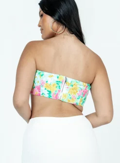 Princess Polly Stretford Strapless Top  Multi Hot