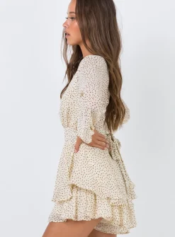 Princess Polly String Of Love Romper  Beige Store