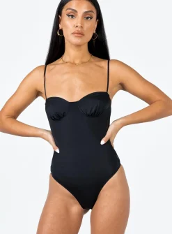 Princess Polly Sudol Bodysuit  Black Clearance
