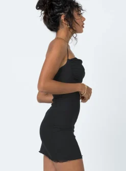 Princess Polly Sugar Mini Dress  Black Hot