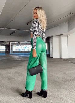 Princess Polly Suki Pants Green Flash Sale
