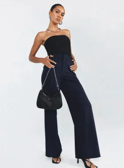 Princess Polly Sultan Pants  Navy Cheap