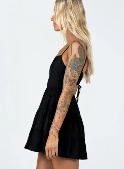 Princess Polly Summer Break Mini Dress Black Cheap