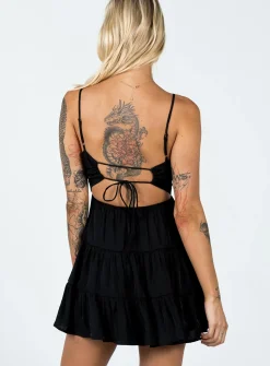 Princess Polly Summer Break Mini Dress Black Cheap