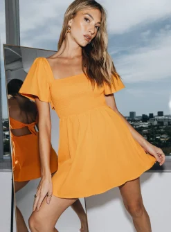 Princess Polly Summer Nights Mini Dress  Orange Hot