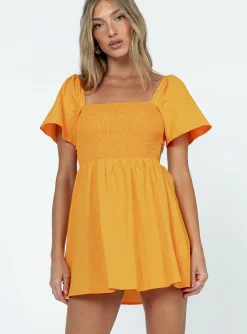 Princess Polly Summer Nights Mini Dress  Orange Hot