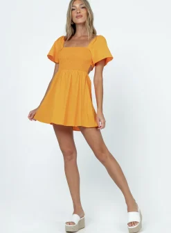 Princess Polly Summer Nights Mini Dress  Orange Hot