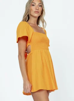 Princess Polly Summer Nights Mini Dress  Orange Hot