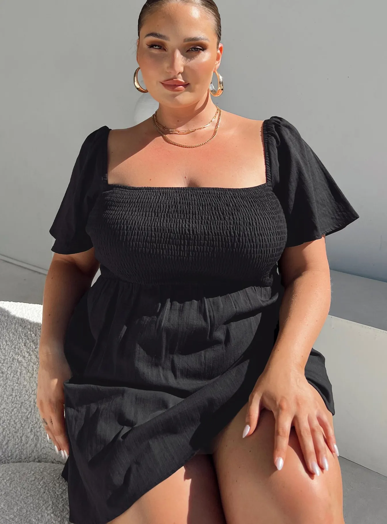 Princess Polly Summer Nights Mini Dresscurve Black Online