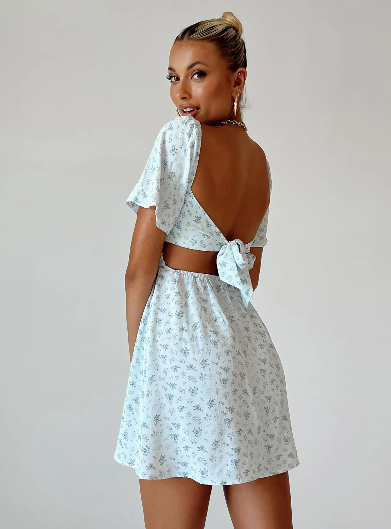Princess Polly Summer Nights Mini Dressfloral Blue Store