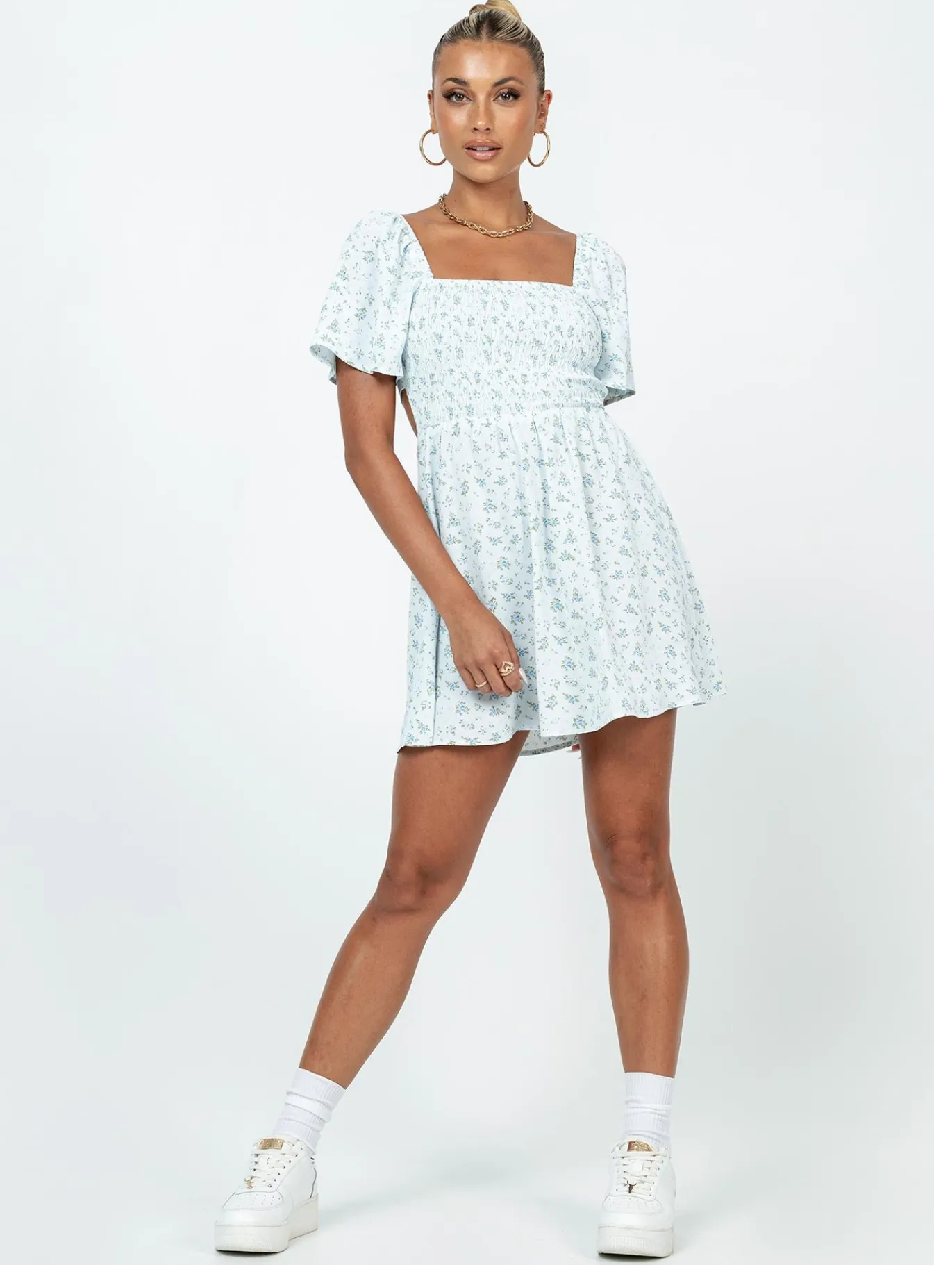 Princess Polly Summer Nights Mini Dressfloral Blue Store