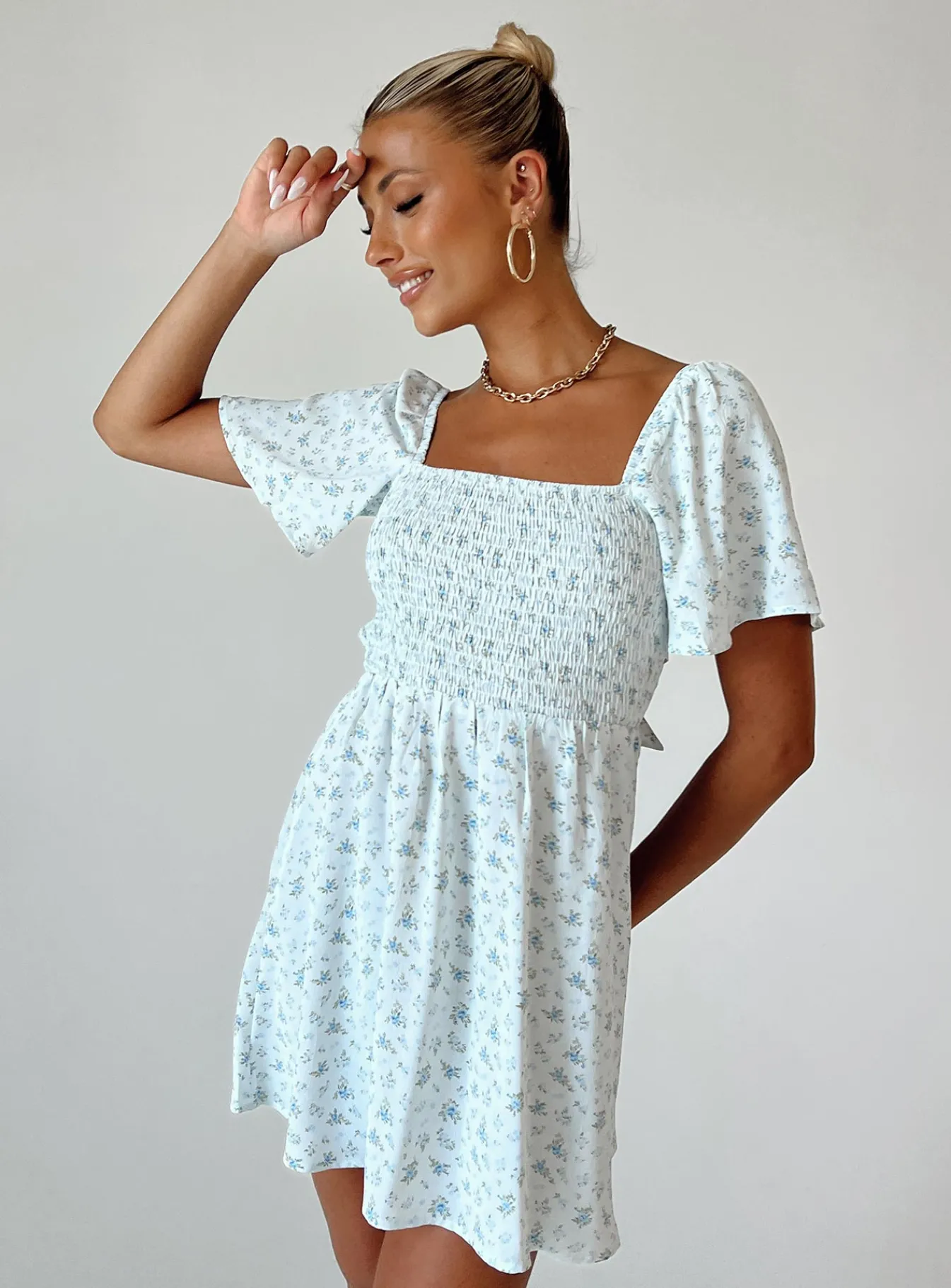 Princess Polly Summer Nights Mini Dressfloral Blue Store