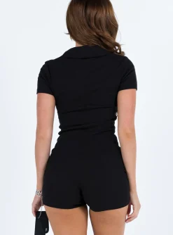 Princess Polly Susie Romperpetite   Black Sale