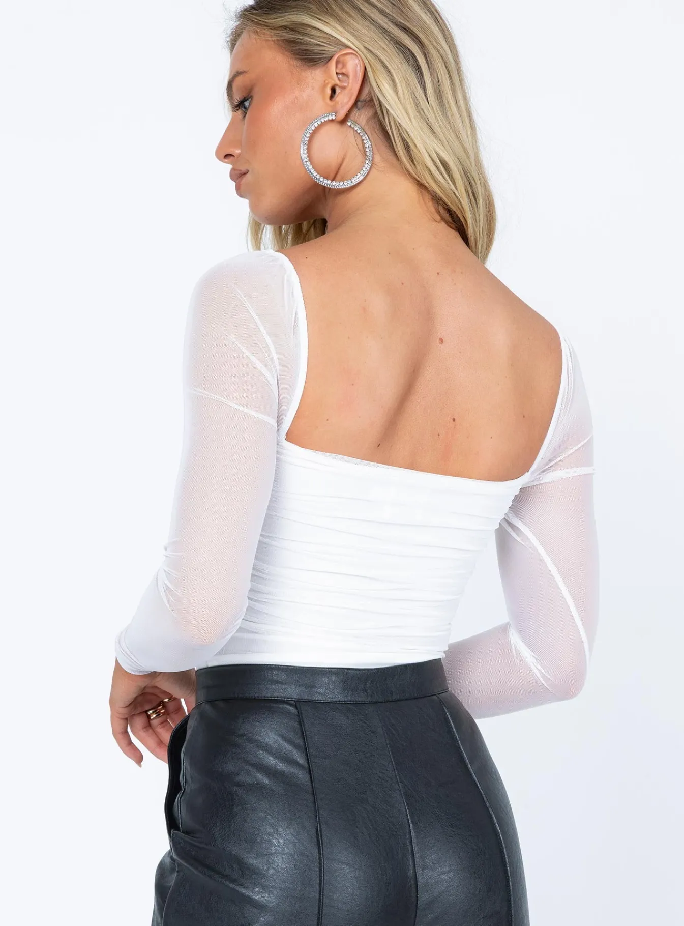 Princess Polly Sussock Long Sleeve Bodysuit White Store