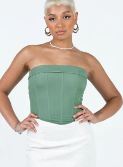 Princess Polly Swans Corset Mint Green Cheap