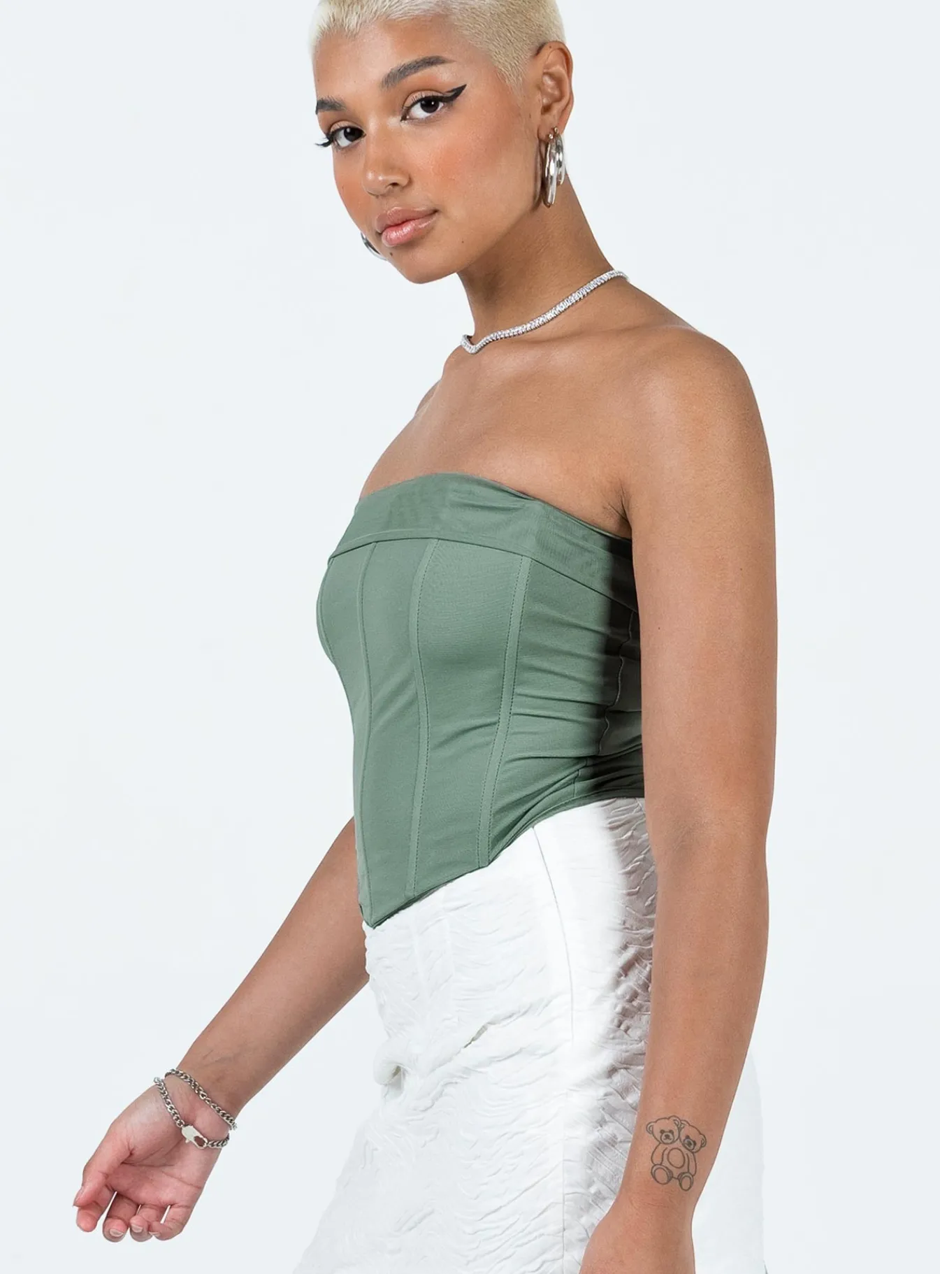 Princess Polly Swans Corset Mint Green Cheap