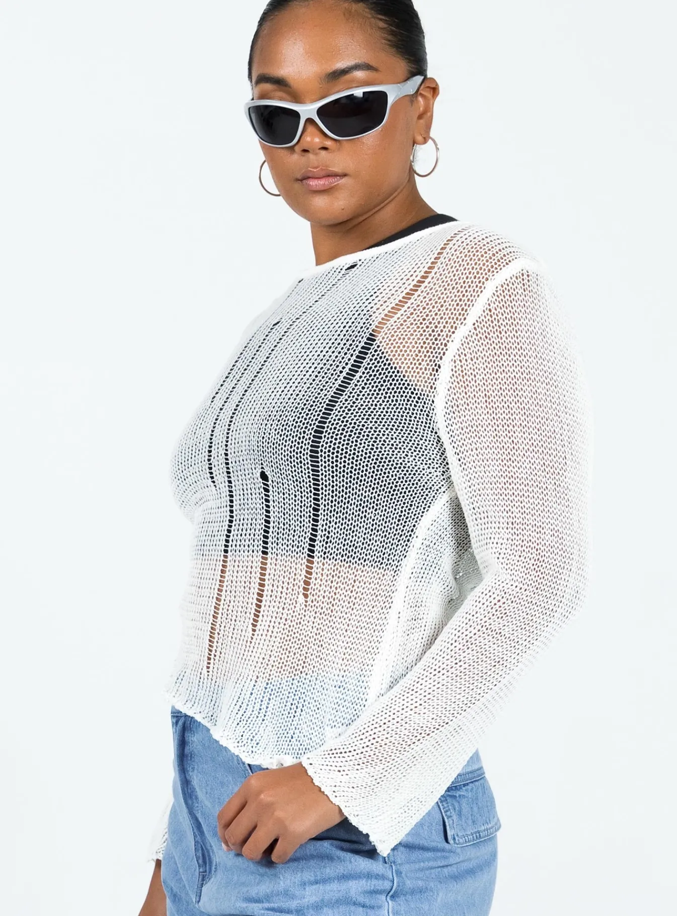 Princess Polly Sweeney Sweater White Online