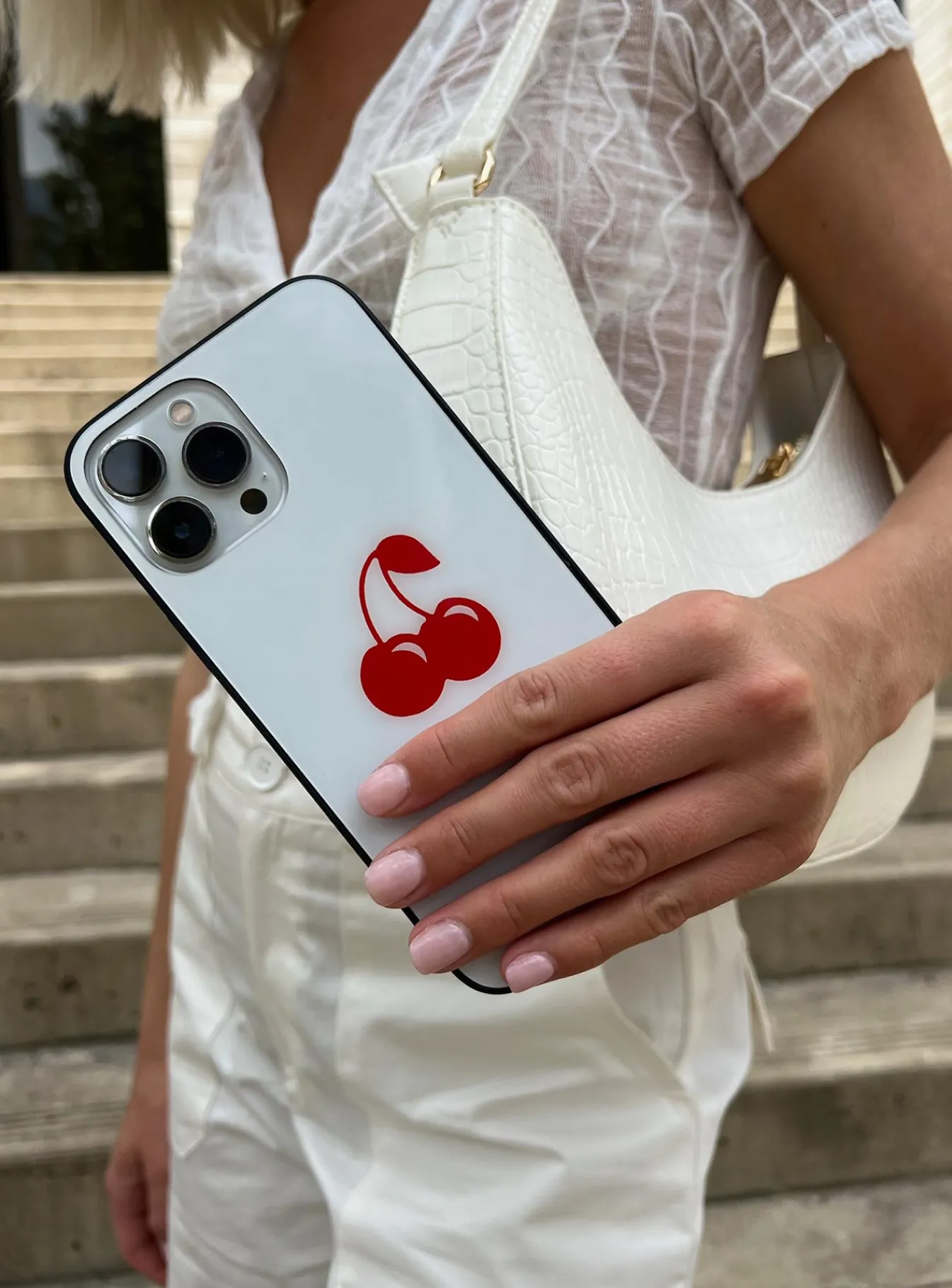 Princess Polly Sweet Cherry Iphone Case White / Red Discount