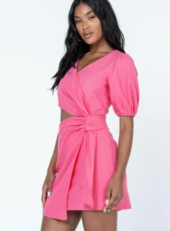 Princess Polly Sweet City Mini Dress  Red Discount