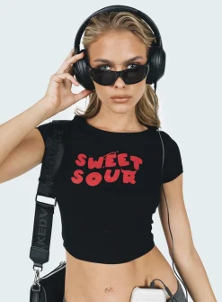 Princess Polly Sweet N Sour Tee  Black / Red Online