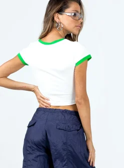 Princess Polly Sweet Oranges Ringer Tee White Best Sale