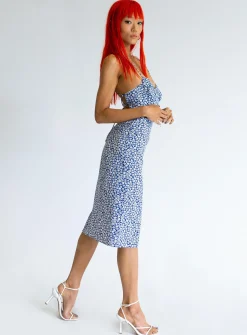 Princess Polly Sweetner Midi Dress Blue Flash Sale