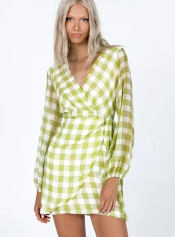 Princess Polly Sylas Mini Dress/ White   Green Store