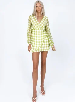 Princess Polly Sylas Mini Dress/ White Green Store