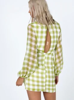 Princess Polly Sylas Mini Dress/ White Green Store