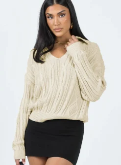 Princess Polly Symons Sweater  Cream Store